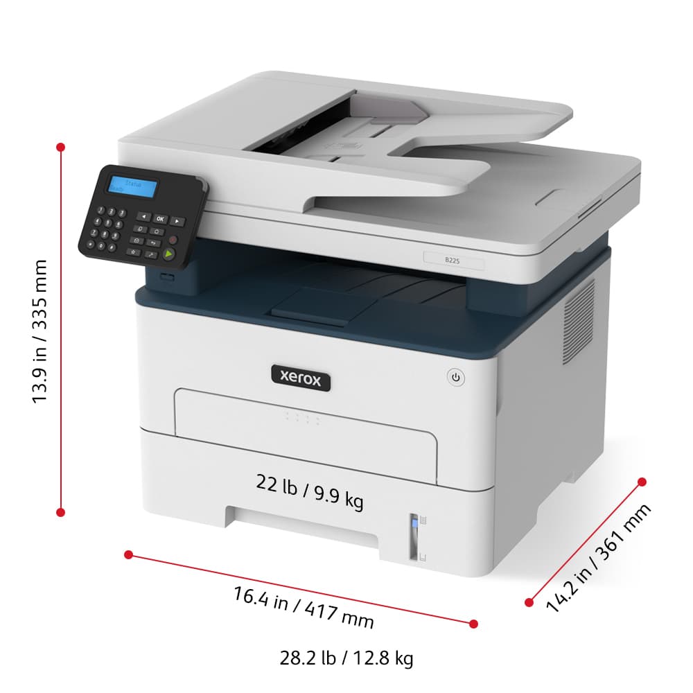 Xerox B225/DNI многофункциональное устройство (МФУ) Лазерная A4 600 x 600 DPI 36 ppm Wi-Fi